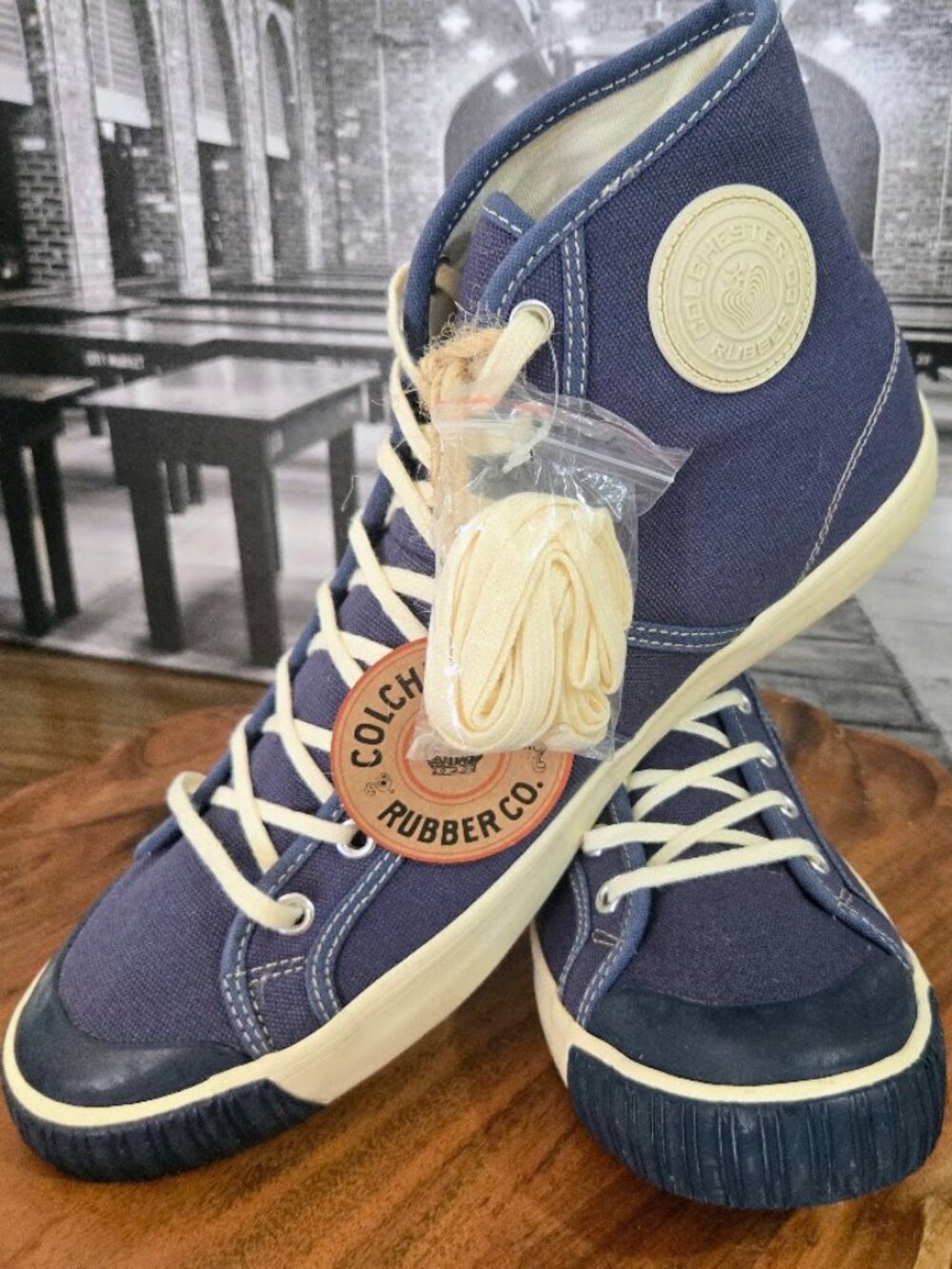 Colchester Rubber Co. 1892 National Treasure High Top Sneakers (Navy), NWT